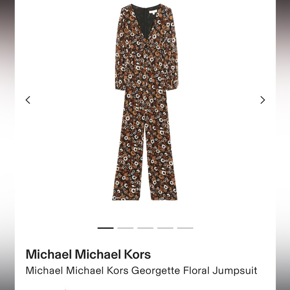 NWOT Michael Kors Georgette Floral Jumpsuit